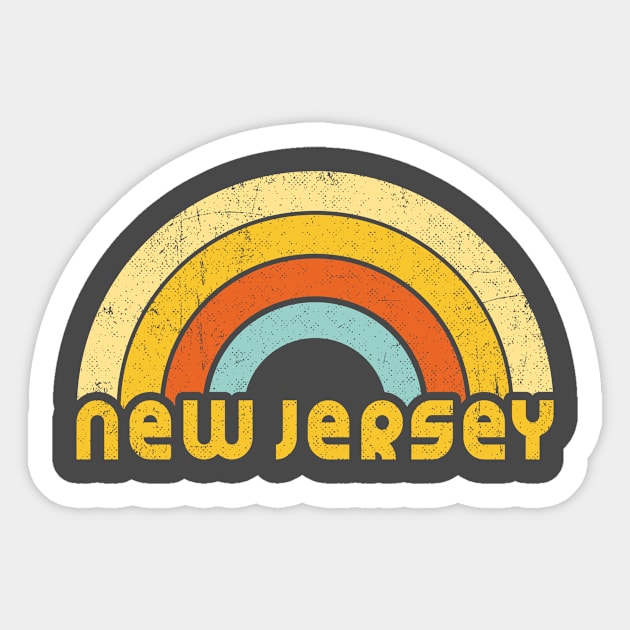 Retro Colorful New Jersey Design Sticker by dk08